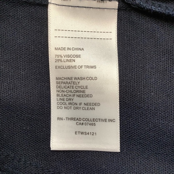 ELLEN TRACY Navy Crop Linen Blend Jacket Size M - Picture 11 of 15